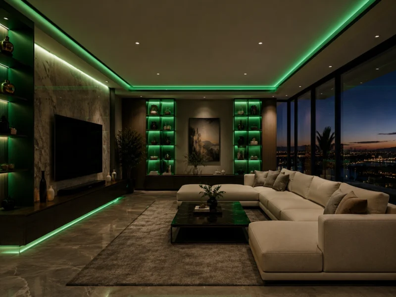 modern kitchen with LED strip lighting. AI Image by ChatGPT modern kitchen with LED strip lighting. AI Image by ChatGPT