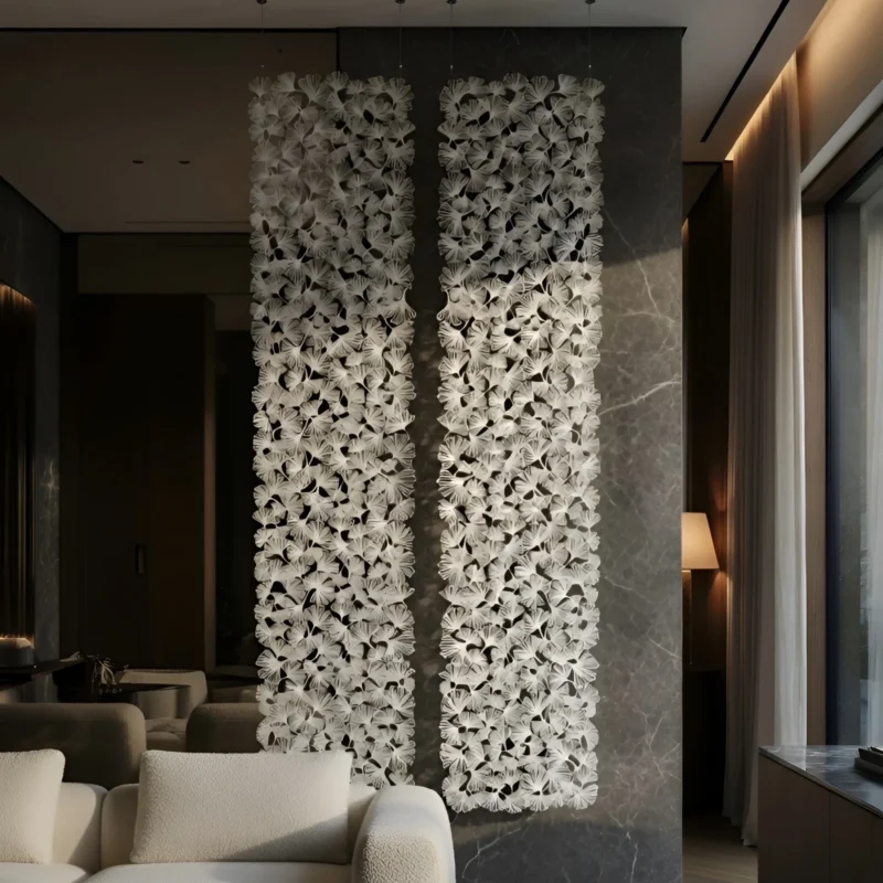 Caino Design Ginkgo Architectural Screen Panel. Courtesy of Caino Design Caino Design Ginkgo Architectural Screen Panel. Courtesy of Caino Design