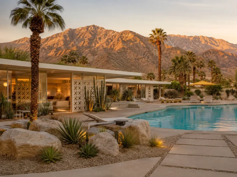 Palm Springs California is a great architectural destination. AI Image by ChatGPT
