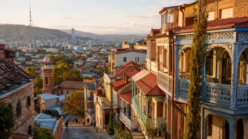 Tbsilisi, Georgia architectural destination. AI Image by ChatGPT