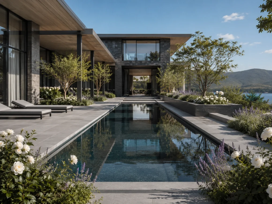 Beyond the Infinity Edge: A New Era of Pool Design luxury home with a beautiful backyard and infinity pool