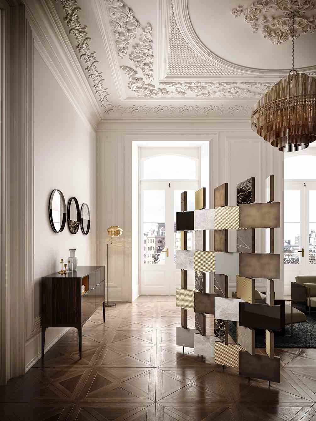 Luxury Room Dividers clemente Rossato. Photo courtesy of Rossato