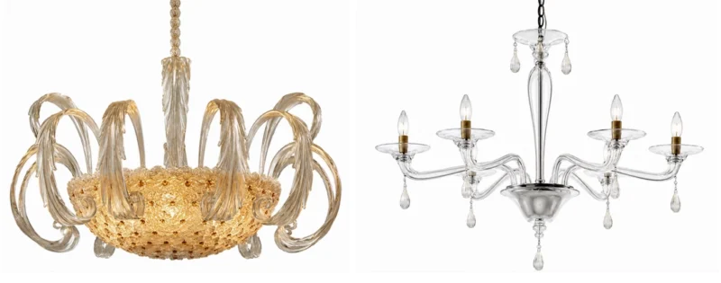 Murano Glass Chandeliers. Photo courtesy of Huff Harrington Murano Glass Chandeliers. Photo courtesy of Huff Harrington